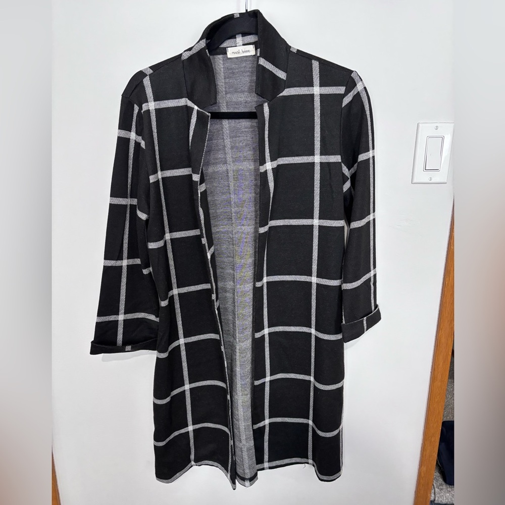 Long Plaid Sweater